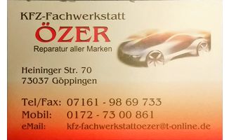 Kfz- Fachwerkstatt ÖZER