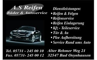A.S Reifen, Räder + Autoservice