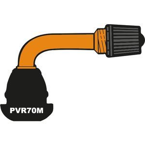 Válvulas de ângulo reto PVR70M para 2 rodas