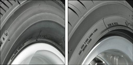 Tyre with rim flanges 