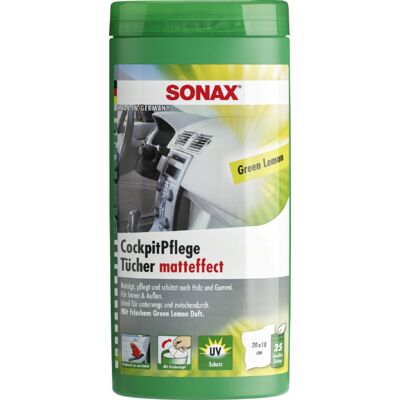 Sonax Cockpit Care Wipes Matt effect Green Lemon