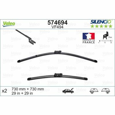 Valeo SILENCIO FLAT BLADE SET