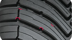 Zentrale Rillen und Schulterblöcke